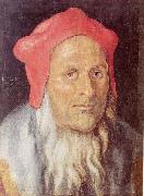 Albrecht Durer Portrat eines bartigen Mannes mit roter Kappe oil painting artist